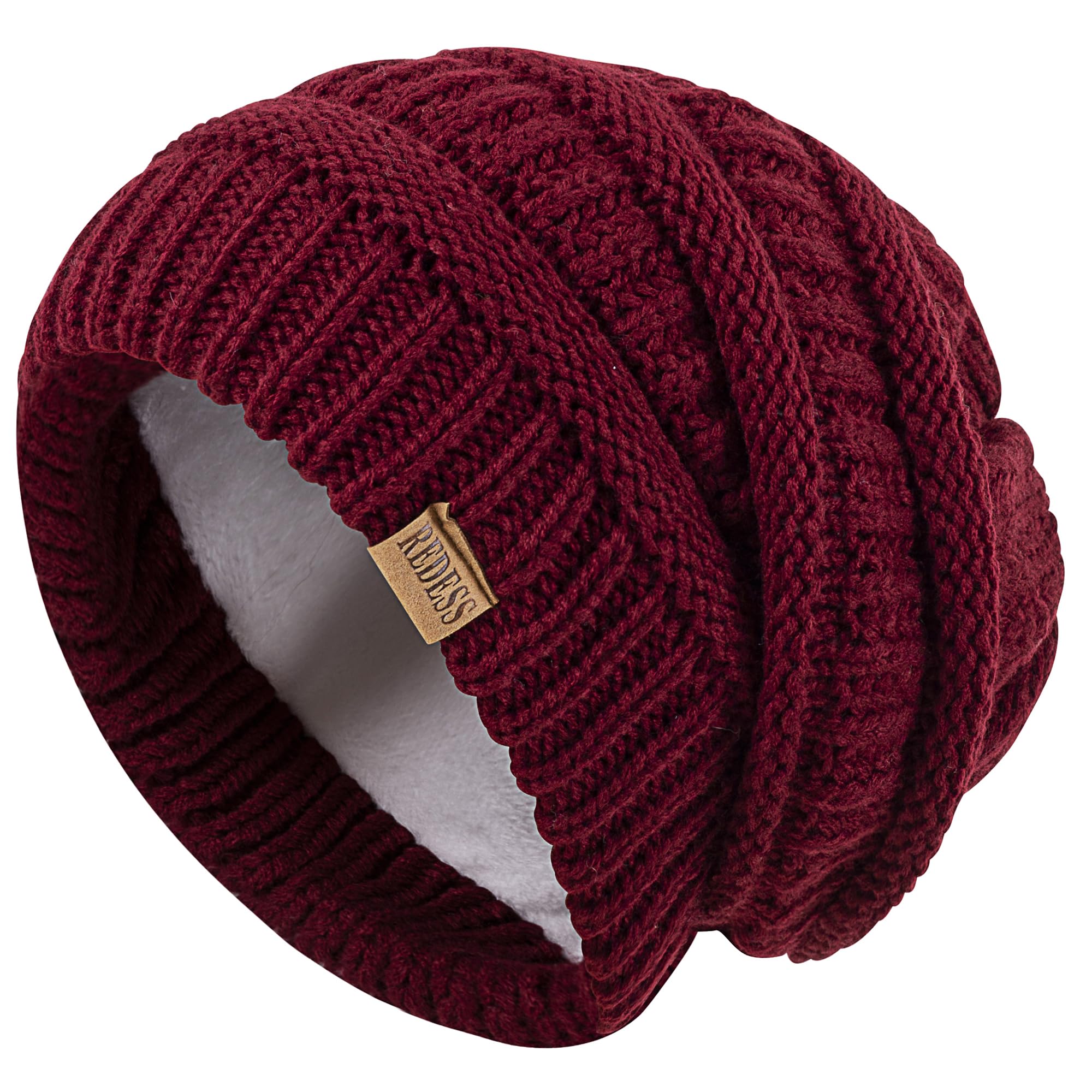 REDESS Slouchy Beanie Hat per Uomo e Donna Winter Warm Chunky Soft Oversize Cable Knit cap