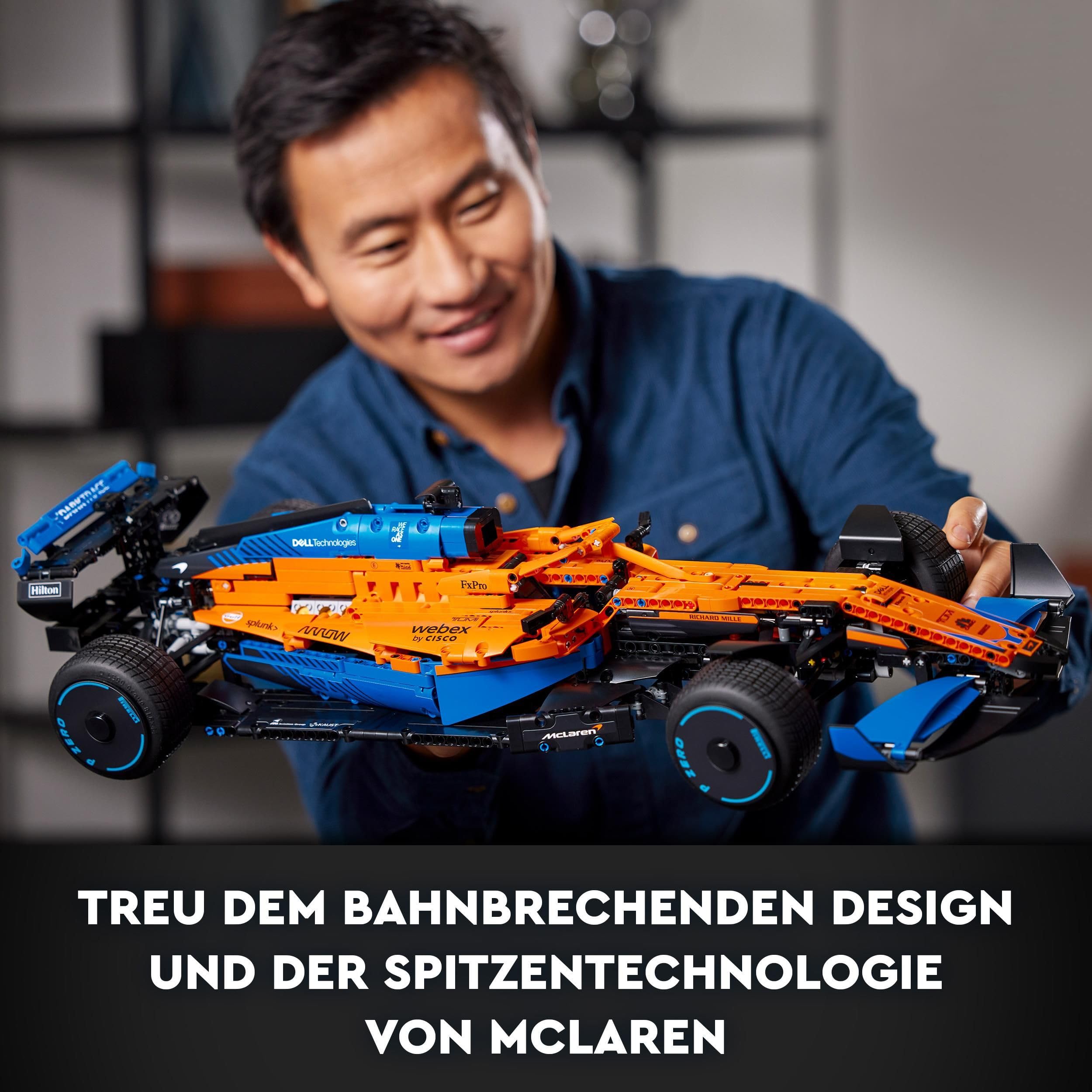 LEGO Technic McLaren Formel 1 Rennwagen - F1 Modellauto für Erwachsene mit V6-Motor und Lenkung - Geschenk für Fans von Motorsport & Sammler - 42141