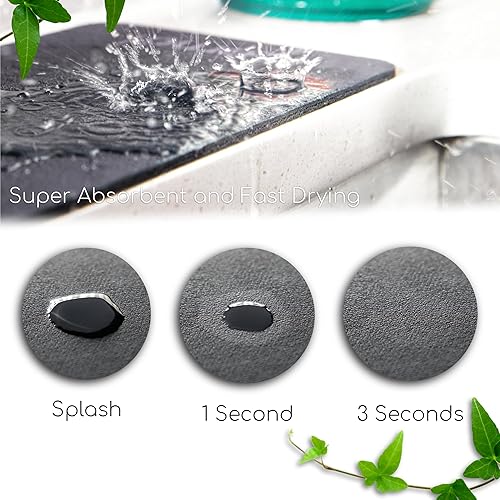 Miniatura 5 de Ternal Dripguards, 5.5 x 12 pulgadas, una alfombrilla absorbente de uso general para agua, aceite, jarabe, café y bar. Parte superior absorbente y