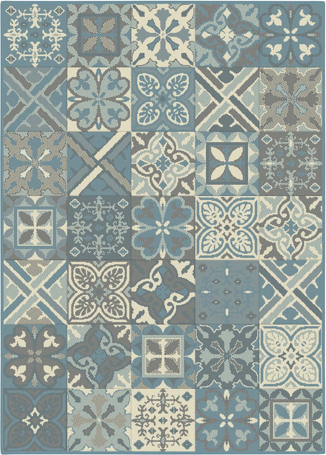 SrS Rugs® Luna Collection, Living Room Rugs, Hallway Runners, with Soft Smooth 8mm Pile. Contemporary Designs. Multi Colours, 3 Sizes (Cathedral Glass Sky Blue, 160cm x 225cm)