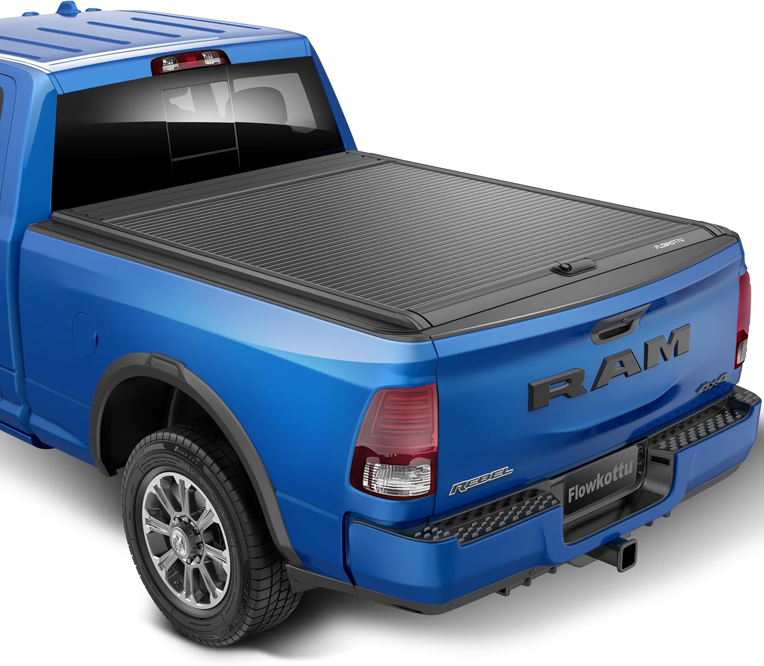 Retractable Hard Tonneau Cover Fits 2010-2025 Dodge Ram 2500 3500 Truck Bed | No Fit W/RamBox or Stepside Model/Multi-Function (Split) Tailgate (Ram 2500