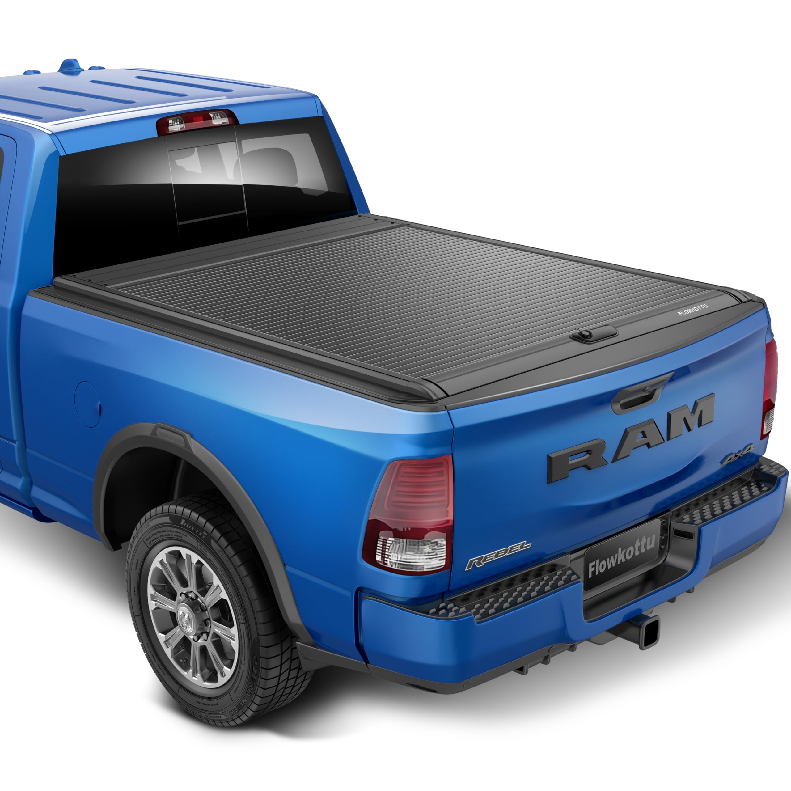 Retractable Hard Tonneau Cover Fits 2010-2025 Dodge Ram 2500 3500 Truck Bed | No Fit W/RamBox or Stepside Model/Multi-Function (Split) Tailgate (Ram 2500, 6.4 FT)