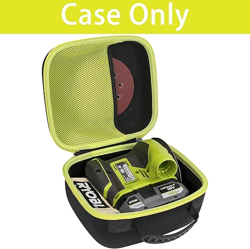 Miniatura 8 de khanka Carcasa rígida de repuesto para lijadora Ryobi One+/P411 One+/P401 de 18 V de órbita aleatoria, solo funda.