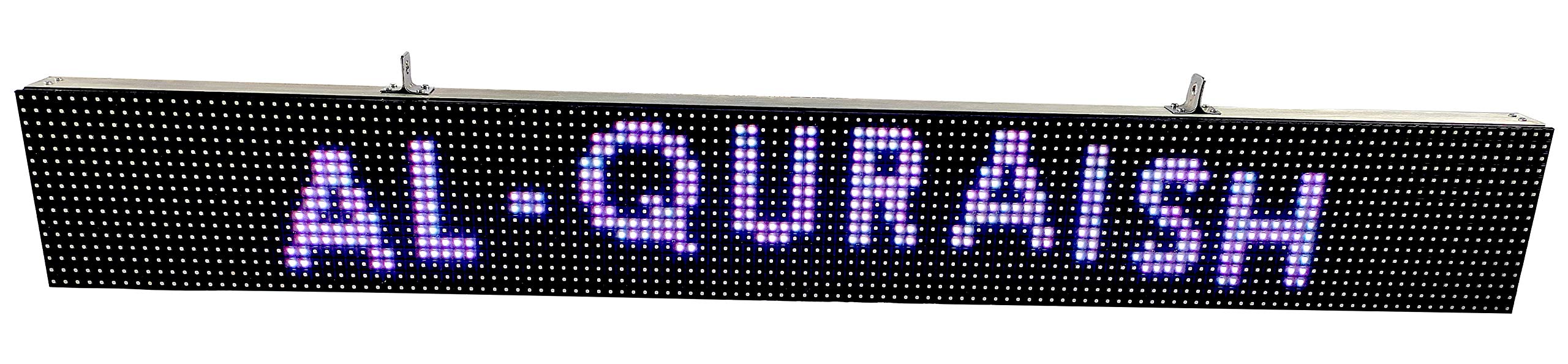 AL-QURAISH P10 Led Running/Scrolling Programable Text Message Display Board WI-FI (White, 7 INCH. × 49 INCH.)