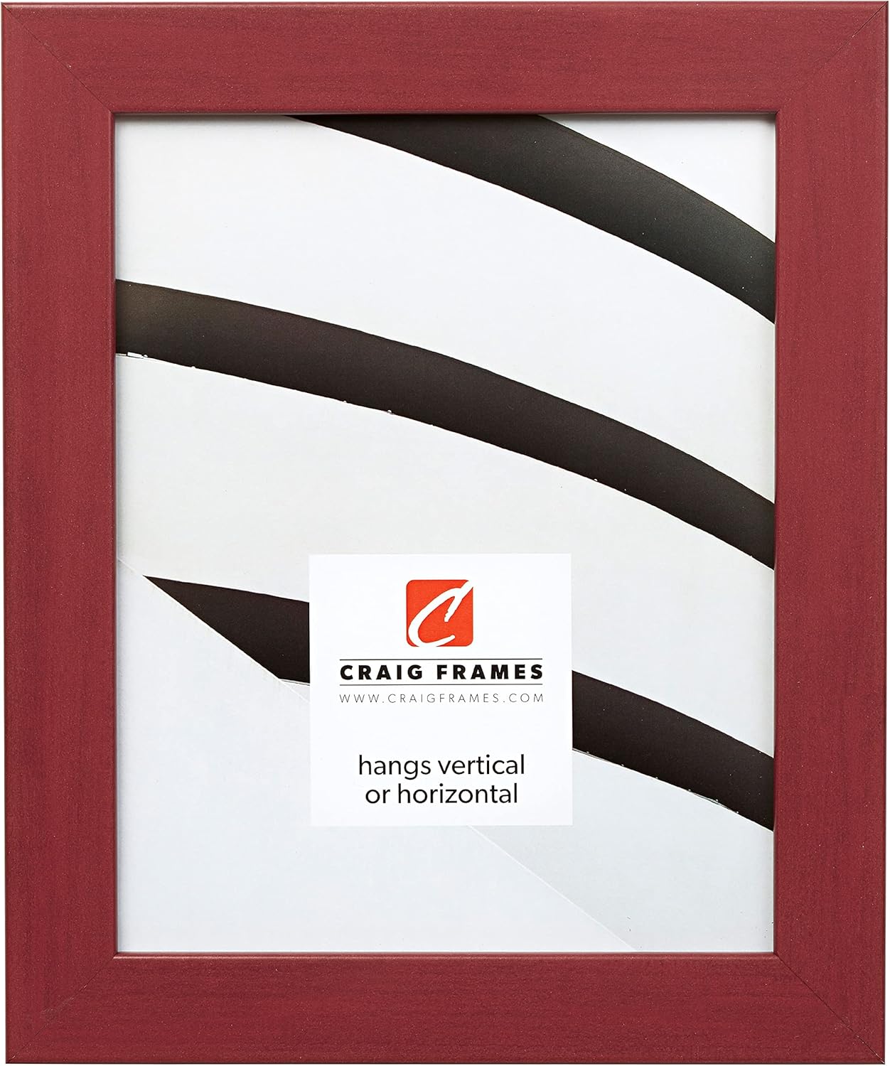 Craig Frames 26028 11 by 14-Inch Picture Frame, Smooth Wrap Finish, 1.26-Inch Wide, Orange