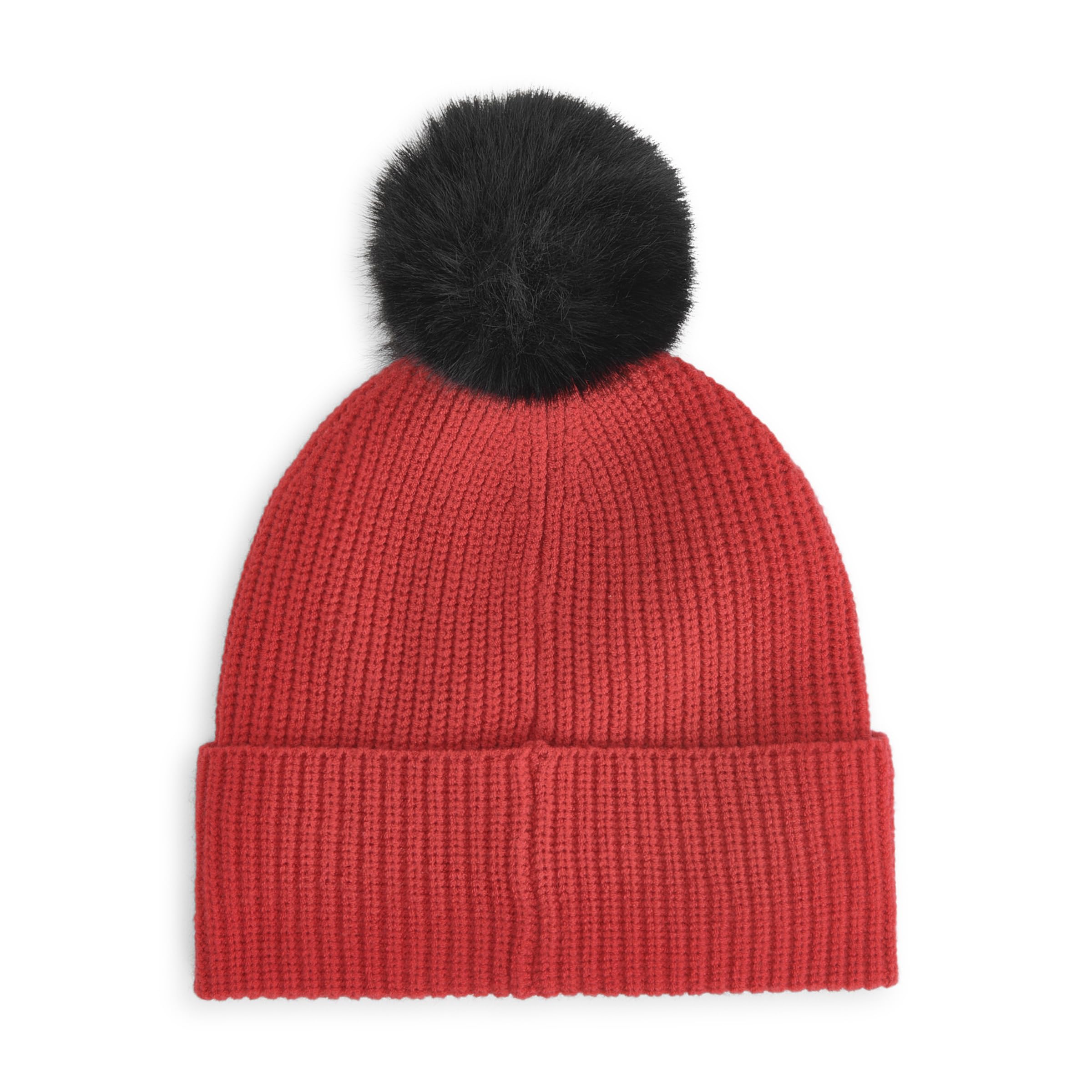 Karl Lagerfeld Paris Damska czapka z daszkiem prążkowane okulary przeciwsłoneczne Pin HatBeanie, Karmazynowy, rozmiar uniwersalny