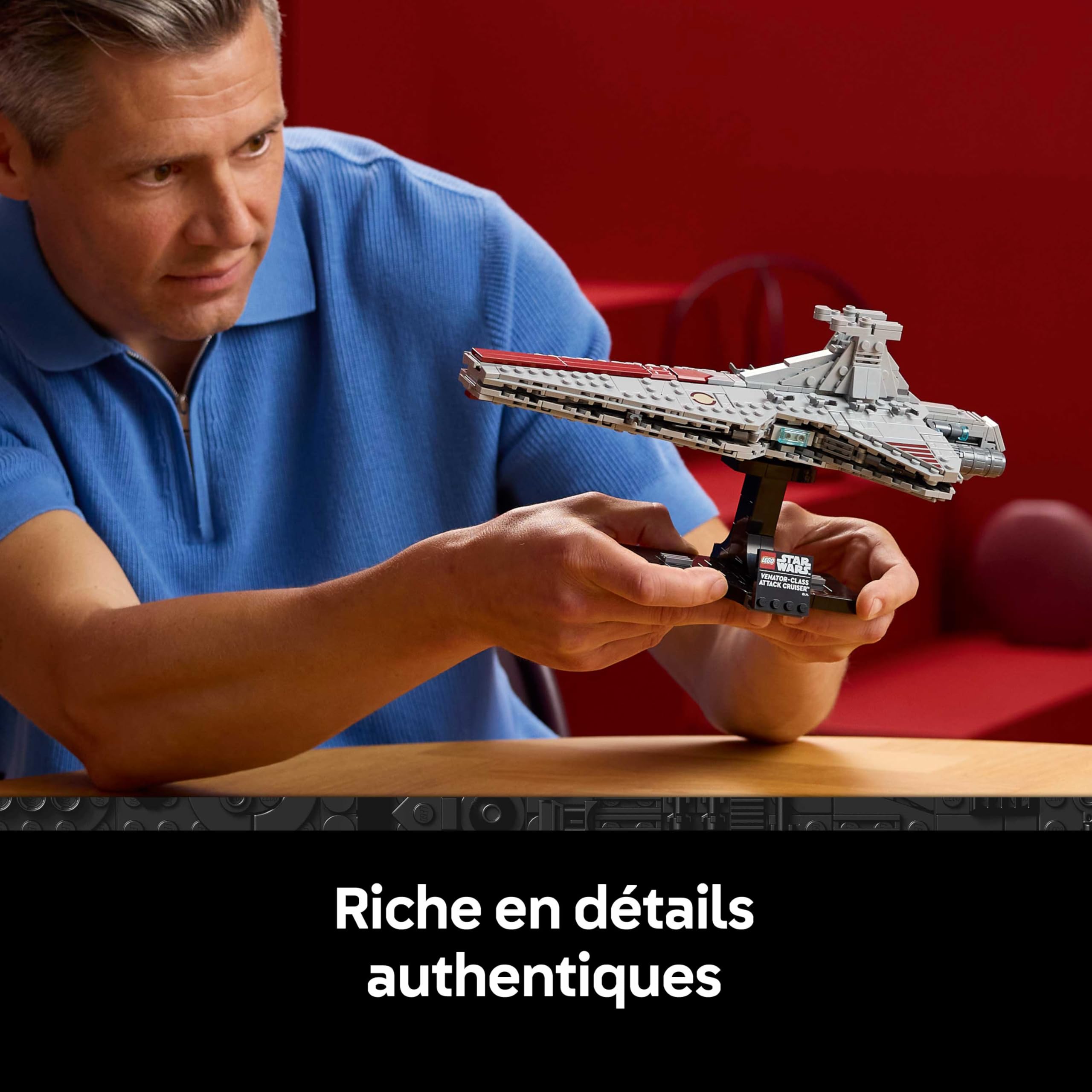 LEGO Star Wars 75441 Le Croiseur d’Assaut de Classe Venator - Set de Construction Adulte - Maquette du Vaisseau de la République - Décoration Salon - Cadeau Collector pour Fans de La Revanche des Sith