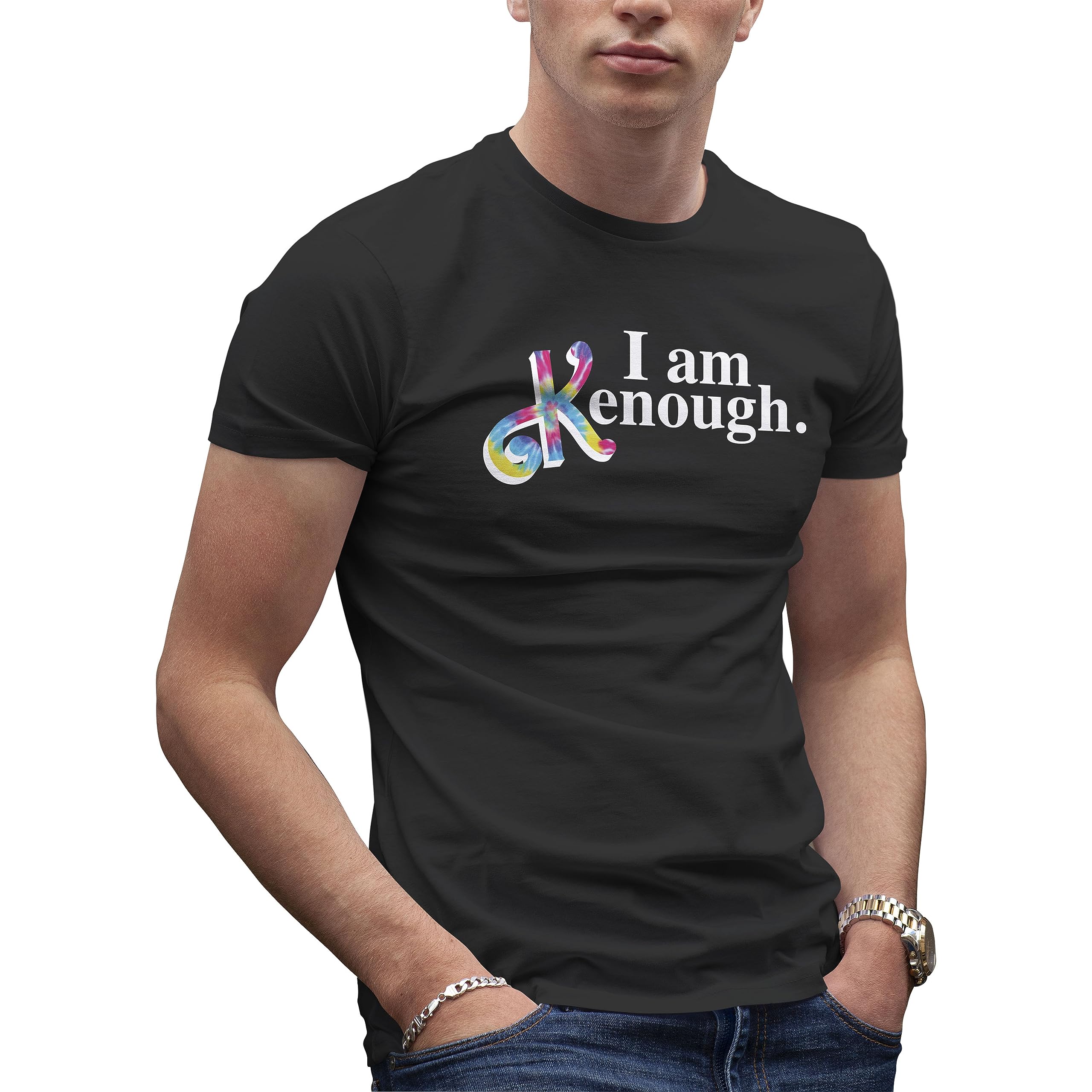 Makdi I am Kenough Fun Trend Meme T-Shirt Maglietta per Uomo Nera Size XL