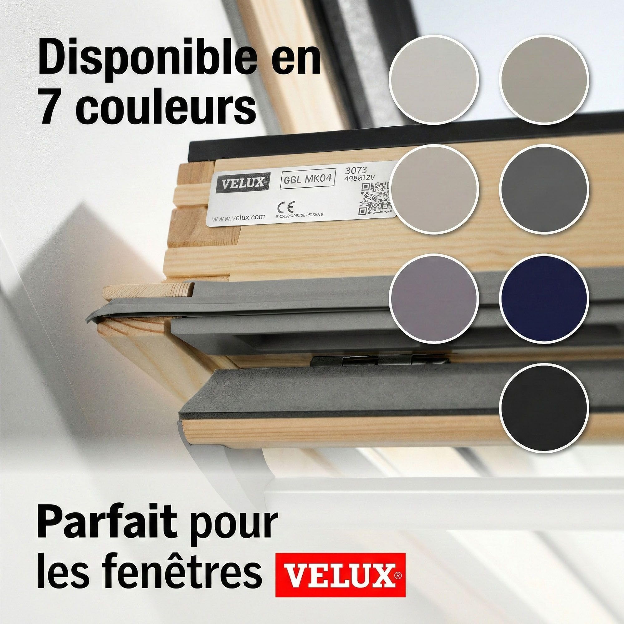 Cocoon Store Occultant sans Percage M04 Rideau Thermique - Store pour Fenetre de Toit - Isolant Thermique - Schwarz