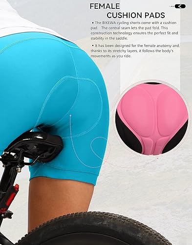 Miniatura 4 de Pantalones cortos de ciclismo acolchados 4D para mujer, 57 pulgadas, ropa interior de ciclismo, ciclismo de carretera, pantalones cortos para mujer,