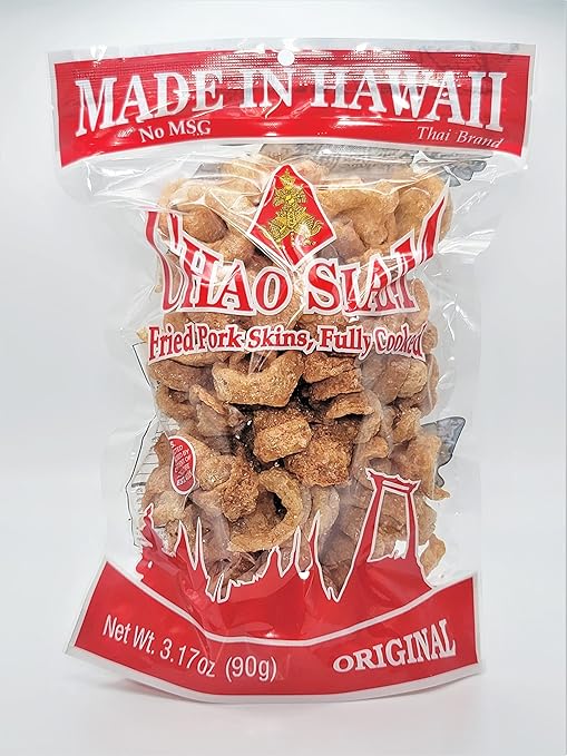 Chao Siam Fried Pork Skins Pork Rinds, NO MSG, Keto
