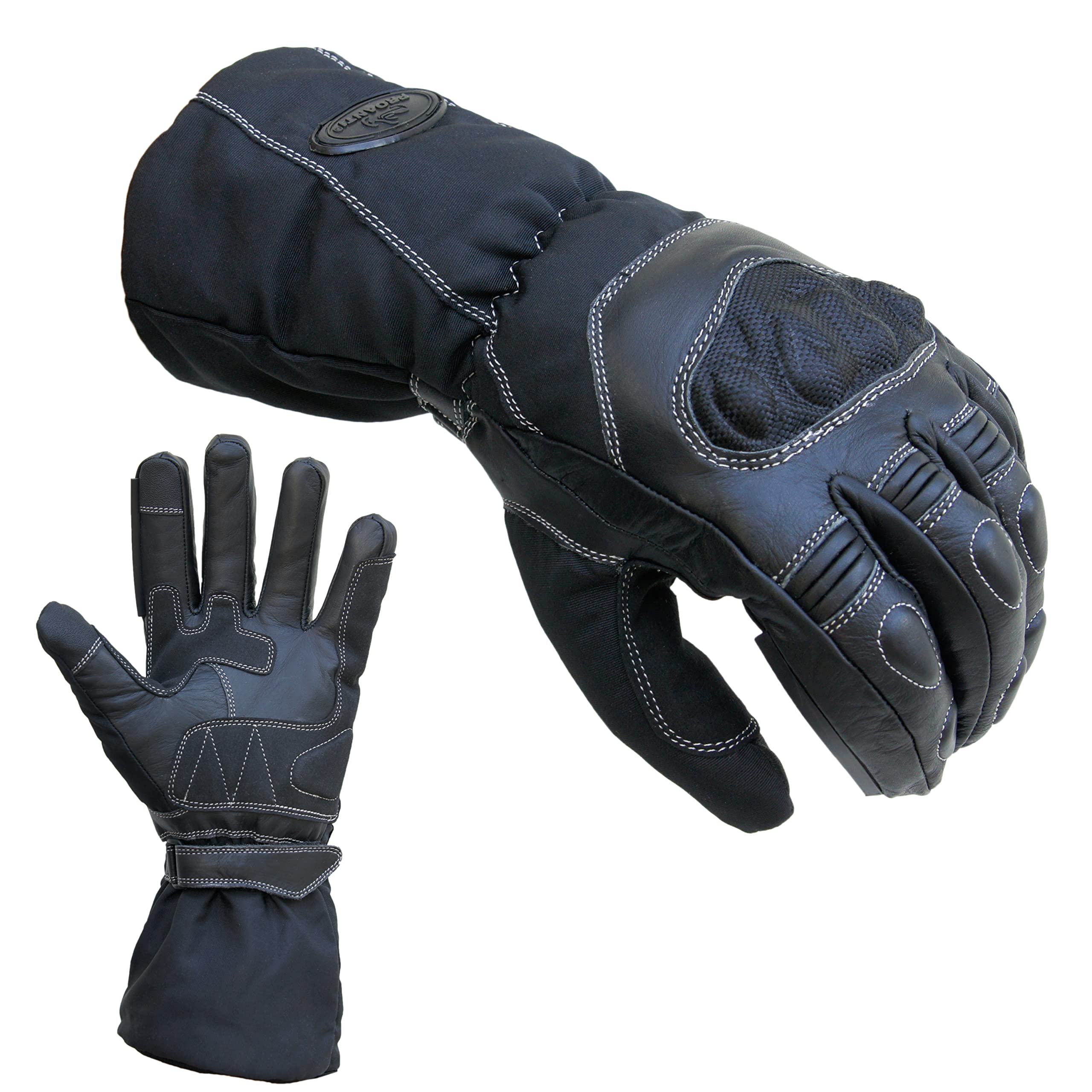 PROANTI Motorradhandschuhe Regen Lange Stulpe Visierwischer