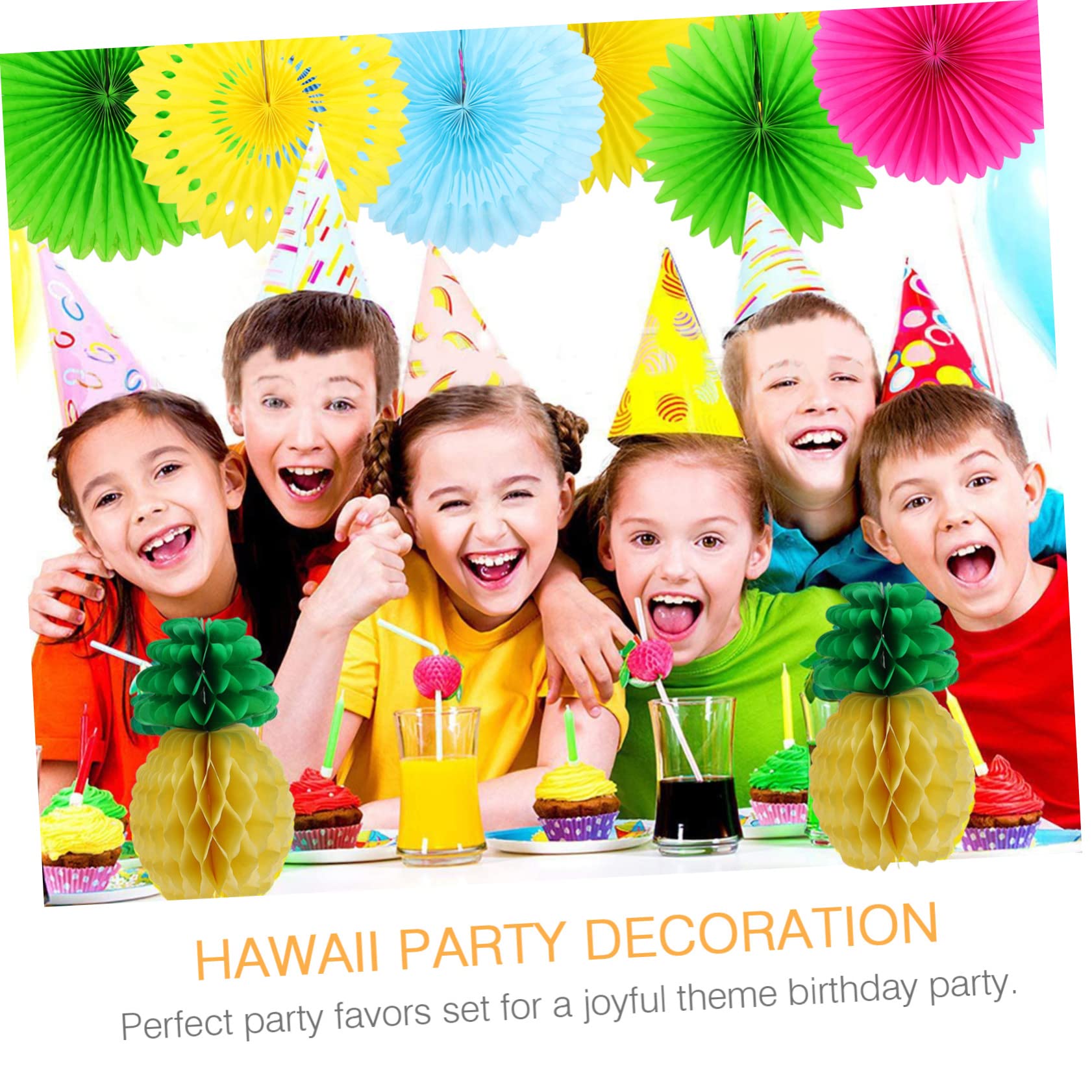 Decorazioni Tropicali Hawaii Striscione Flamingo Cocco Carta Feste Notturne