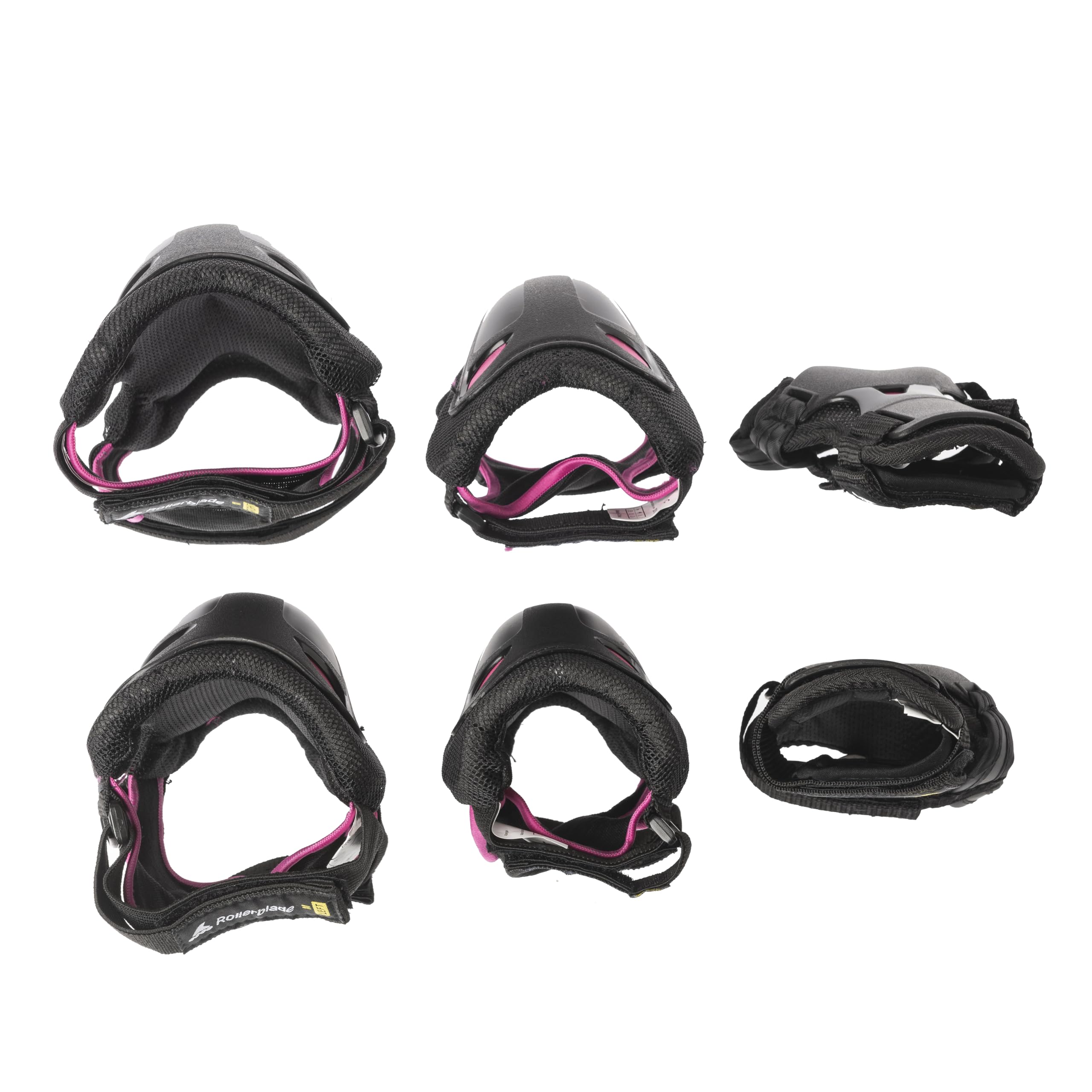 Rollerblade Skate Gear W zestaw 3 ochraniaczy na łokcie, kolana i dłonie, dla kobiet, czarne/malinowe