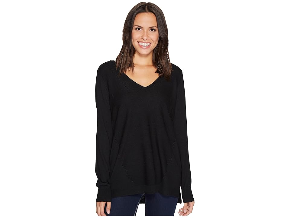

NYDJ Double V-Neck Sweater (Black) Women's Sweater