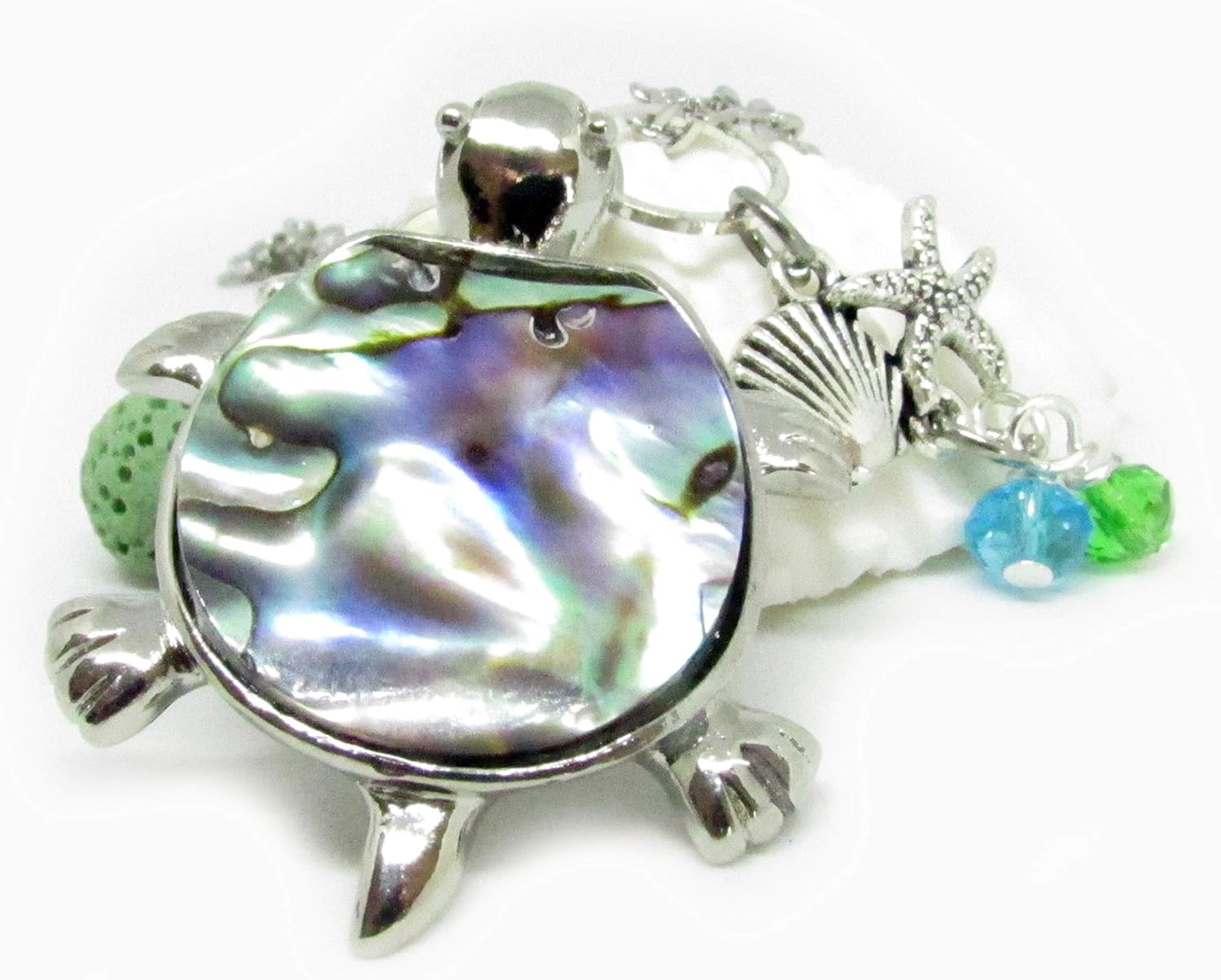 Sea Turtle Rear View Mirror Charm - Essential Oil Car Diffuser - Abalone Shell Tortoise Car Charm - Mother's Day Gifts for Mom - Image 5
