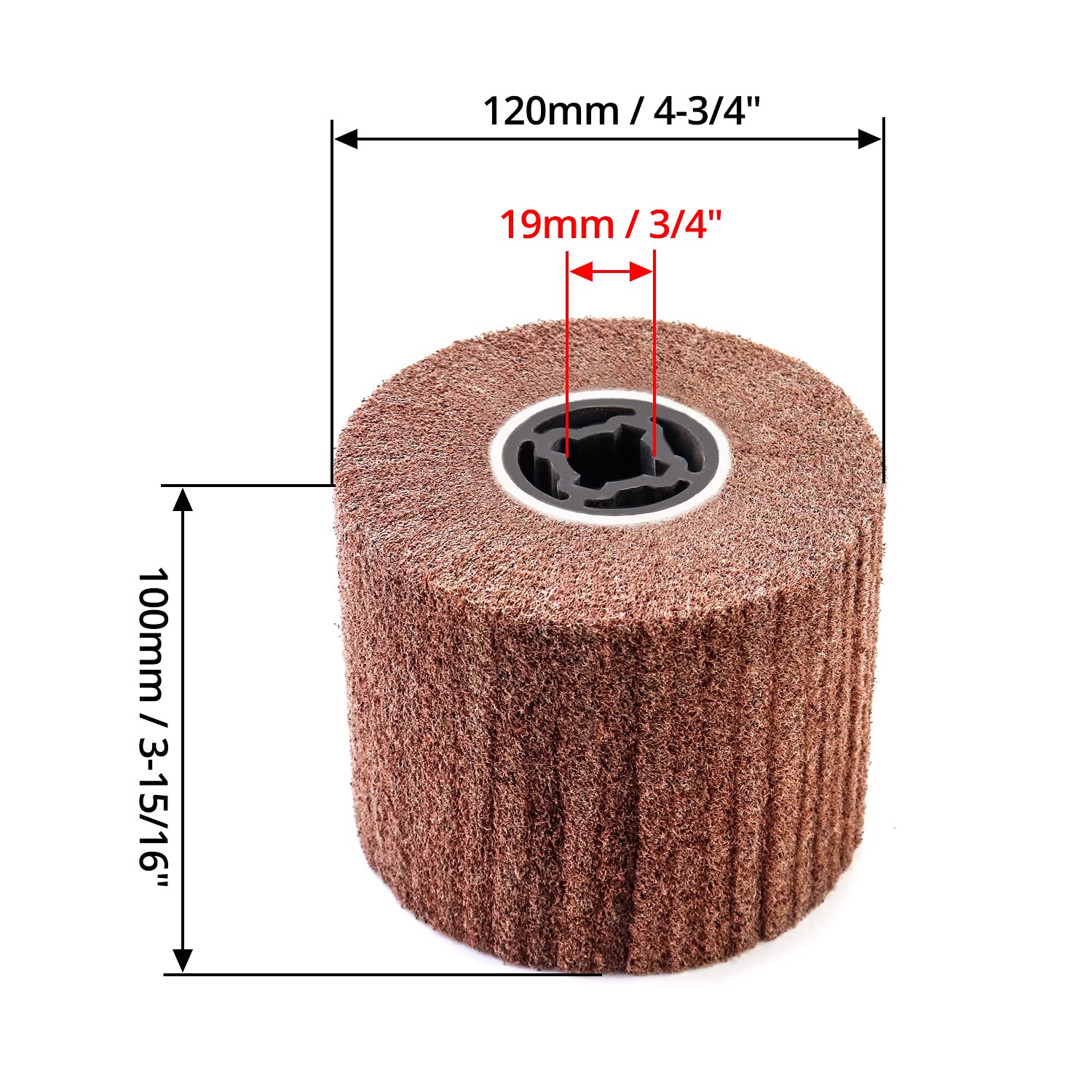 QWORK 320 Grit Flap Wheels - Stainless Steel Polishing -6