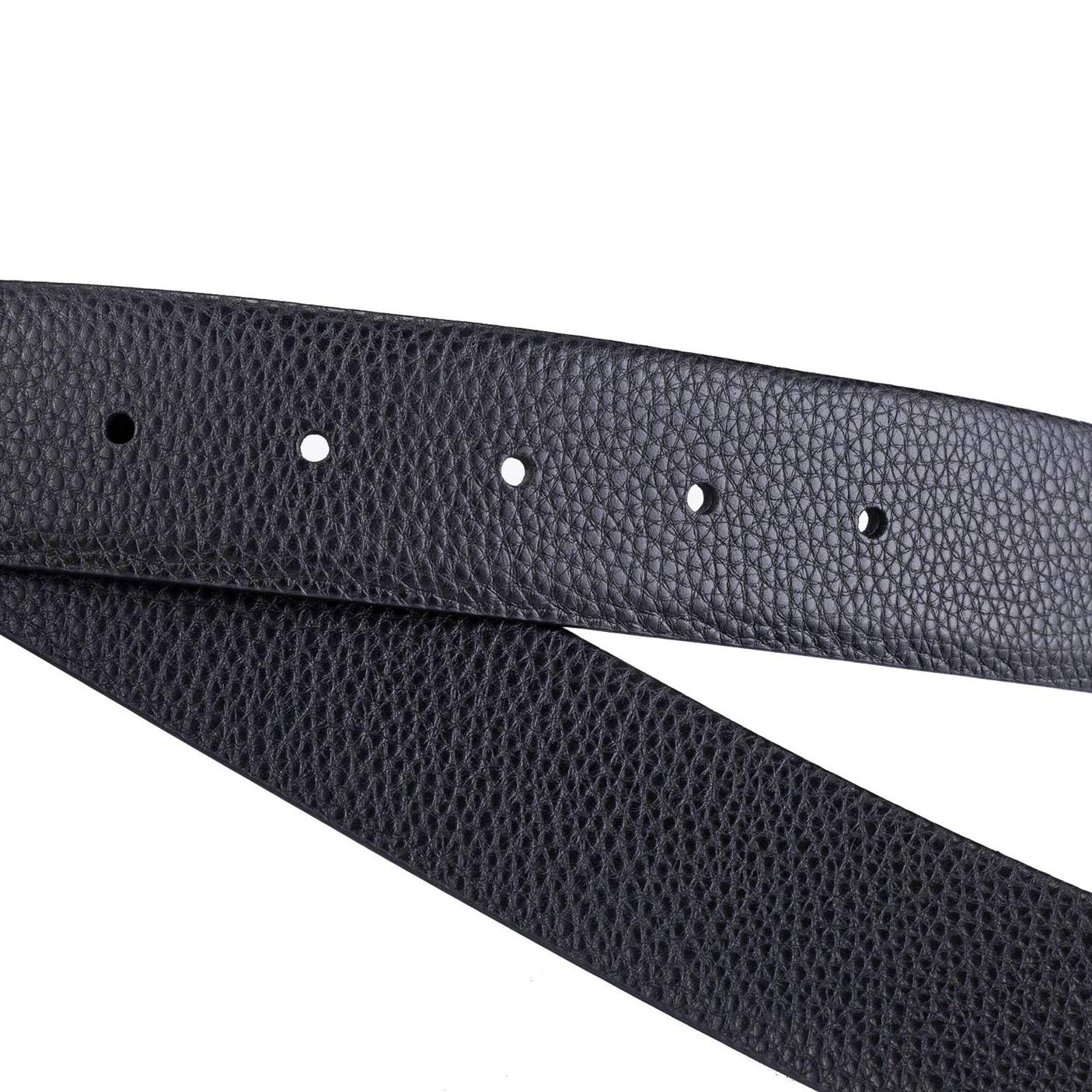 Vatee's Correa de cinturón de repuesto para hombre/mujer de piel auténtica Reversible sin hebilla 32mm/34mm/38mm de ancho | 32 mm, 34 mm, 38 mm de ancho, para mujer, sin hebilla