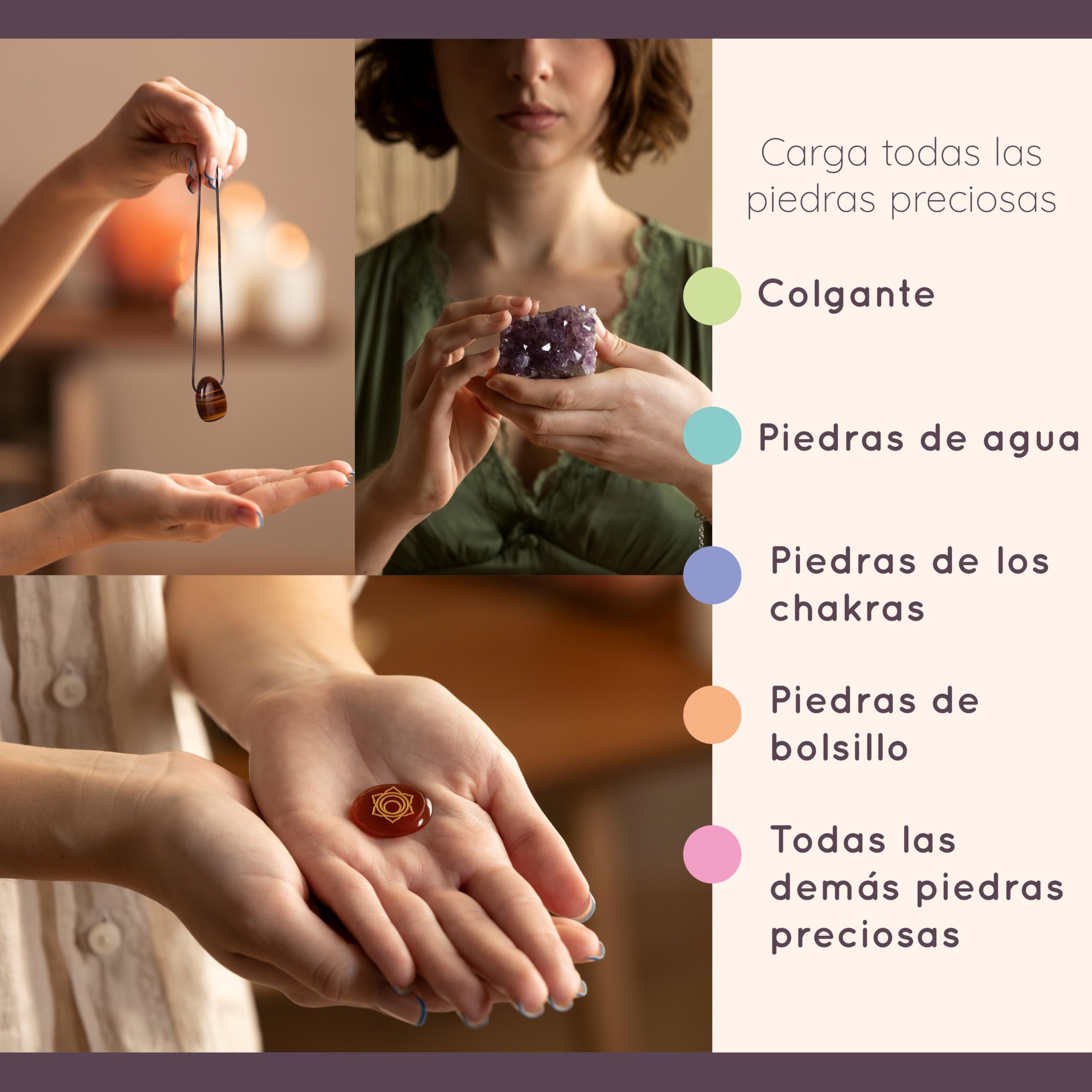 PURAJA Piedras de Carga y Descarga | Premium Hematita y Cuarzo Blanco | 100% Piedras Preciosas Genuinas | Mezcla Seleccionada a Mano | Para Cargar y Descargar Piedras Preciosas, Curativas y Pulidas