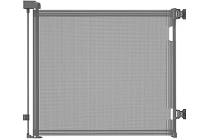Retractable Dog Mesh Gate for Indoor and Outdoor Use