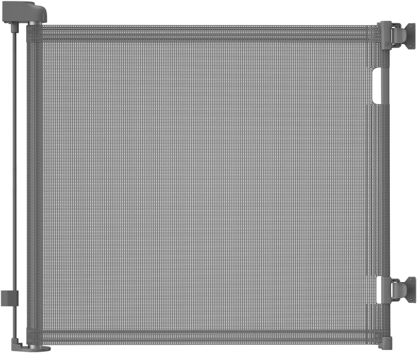 Retractable Baby Gate,Mesh Baby Gate or Mesh Dog Gate,33" Tall,Extends up to 71" Wide,Child Safety Gate for Doorways, Stairs, Hallways, Indoor/Outdoor(33x71 Inch, Grey)