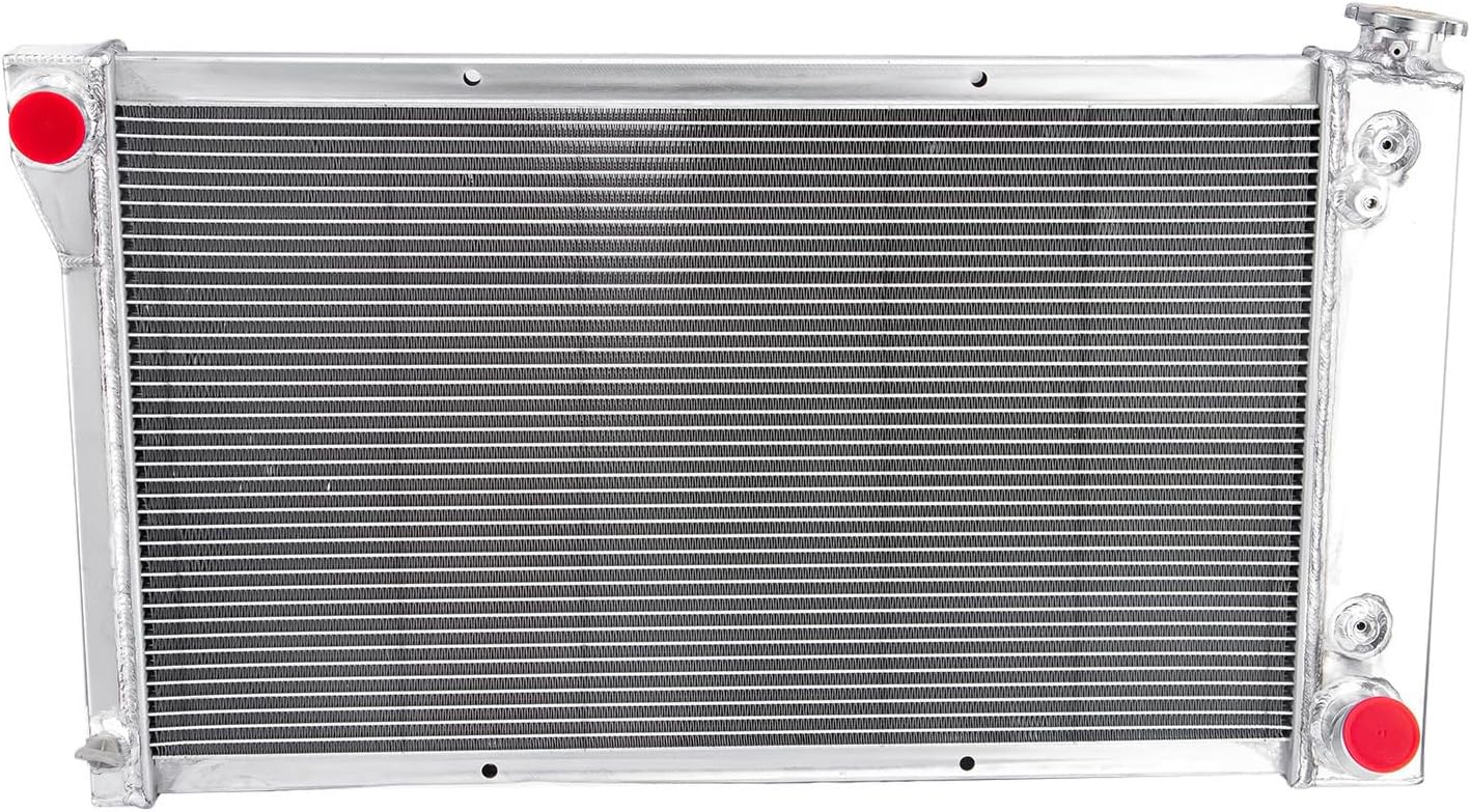 3 Row All Aluminum Radiator & Fan Shroud for 1967-1972 Chevy GMC C/K Series C10 C20 C30 K10 K20 K25 Trucks Blazer Pickup Suburban Van 1968 1969 1970 1971 radiators