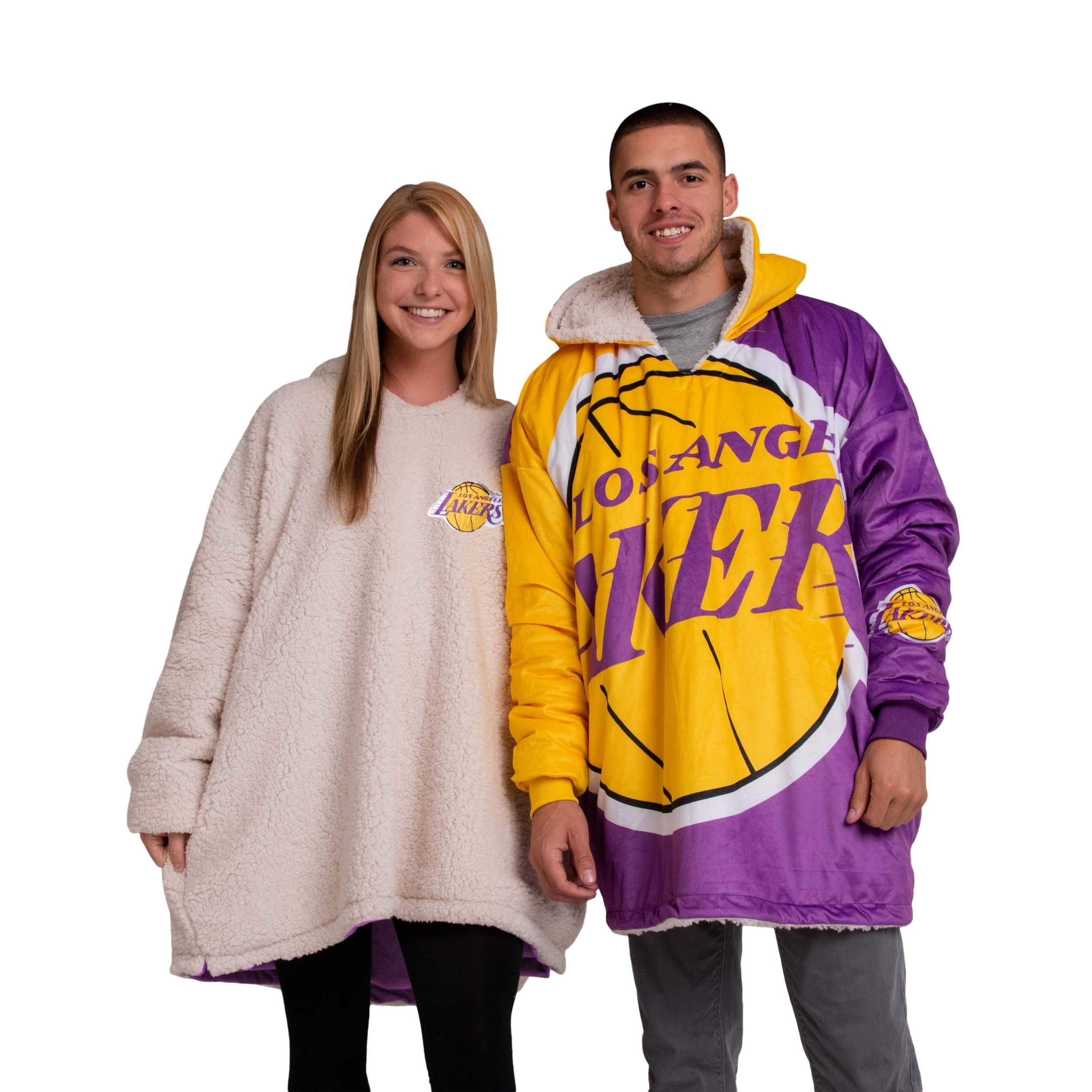 foco NBA unisex Reversible Oversized Sherpa Hoodie Sweatshirt Colorblock Hoodeez