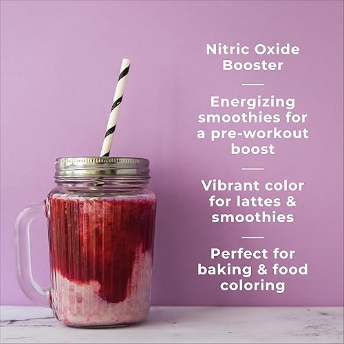 Miniatura 6 de Jiva Organics Polvo de raíz de remolacha orgánica de 4.5 libras, 10% extra, prensado en frío, sin OMG, sin gluten, soluble en agua, ideal para