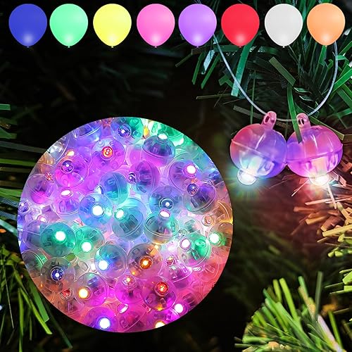 Miniatura 77 de Aogist 100 luces de globo verde, mini bola impermeable de largo tiempo de espera, lámpara LED redonda para linterna de papel, fiesta, boda
