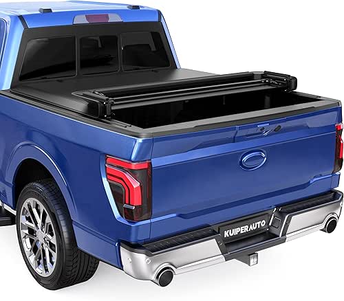 Quad 4-Flip 5.5FT Soft Flip Truck Bed Tonneau Cover On