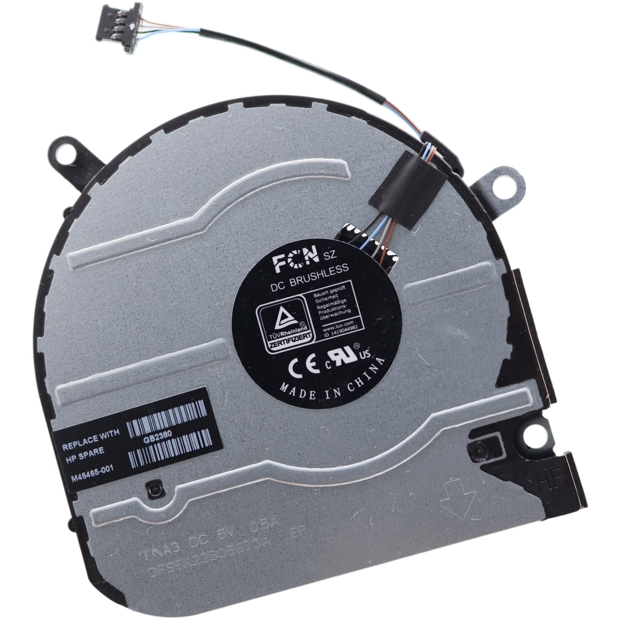 Replacement CPU & GPU Cooling Fan For HP Envy X360 15M-EU 15M-EU0013DX 15M-EU0033DX 15M-ES 15M-ES0013DX 15M-ES0023DX 15-EU 15-ES 15m-es1023dx M45465-001 M45466-001