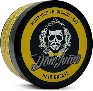 Don Juan Hair Grease Pomade 4 Ounce Jar | Heavy Hold | High Shine | Wax Based | Floral Barbershop Scent