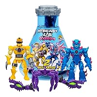 MrBeast Lab Confezione multipla ibrida, rivela diverse parti ibride per creare 2 action figure Mix & Match