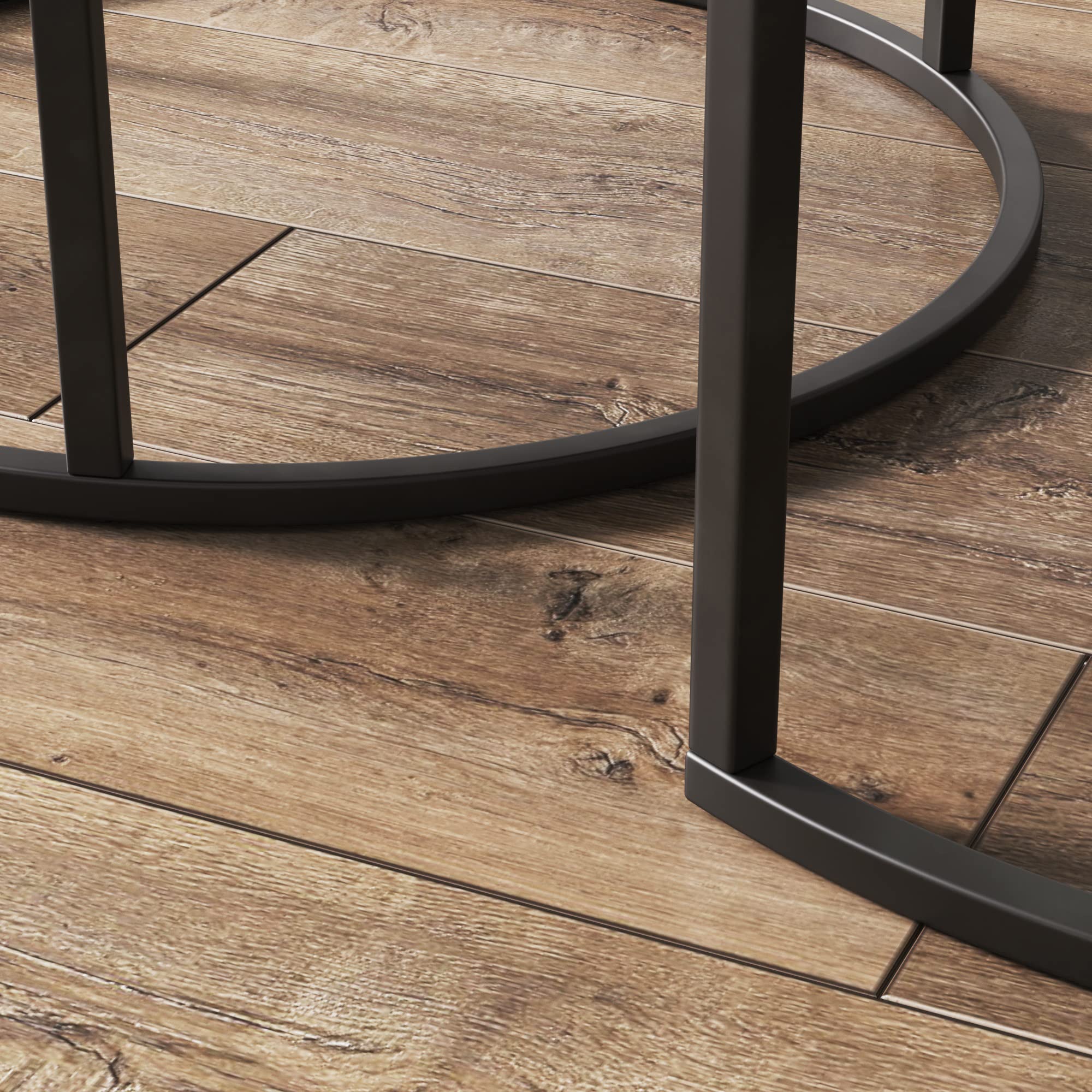 Nathan James Stella Round Modern Nesting Coffee Set Of 2