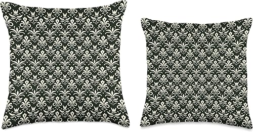 Miniatura 3 de Elegant Royal Fleur de Lis Floral Pattern Almohada francesa de opulencia, 18 x 18, multicolor