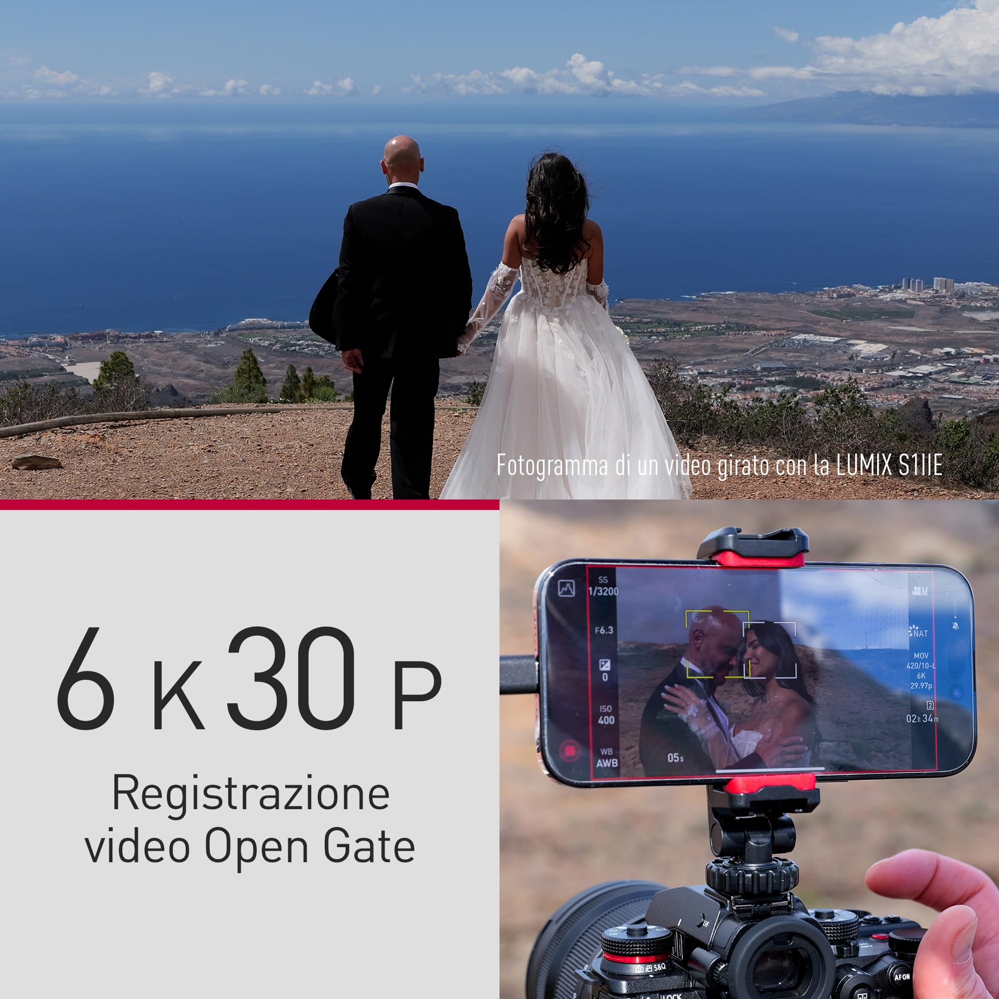 Panasonic LUMIX S1IIE Fotocamera Mirrorless Full Frame, con Obiettivo 24-105 mm F4, 24MP, Cs4K 60p, 6K 30p Open Gate, ProRes RAW, AF di Fase Ibrido, Attacco a L, Nero