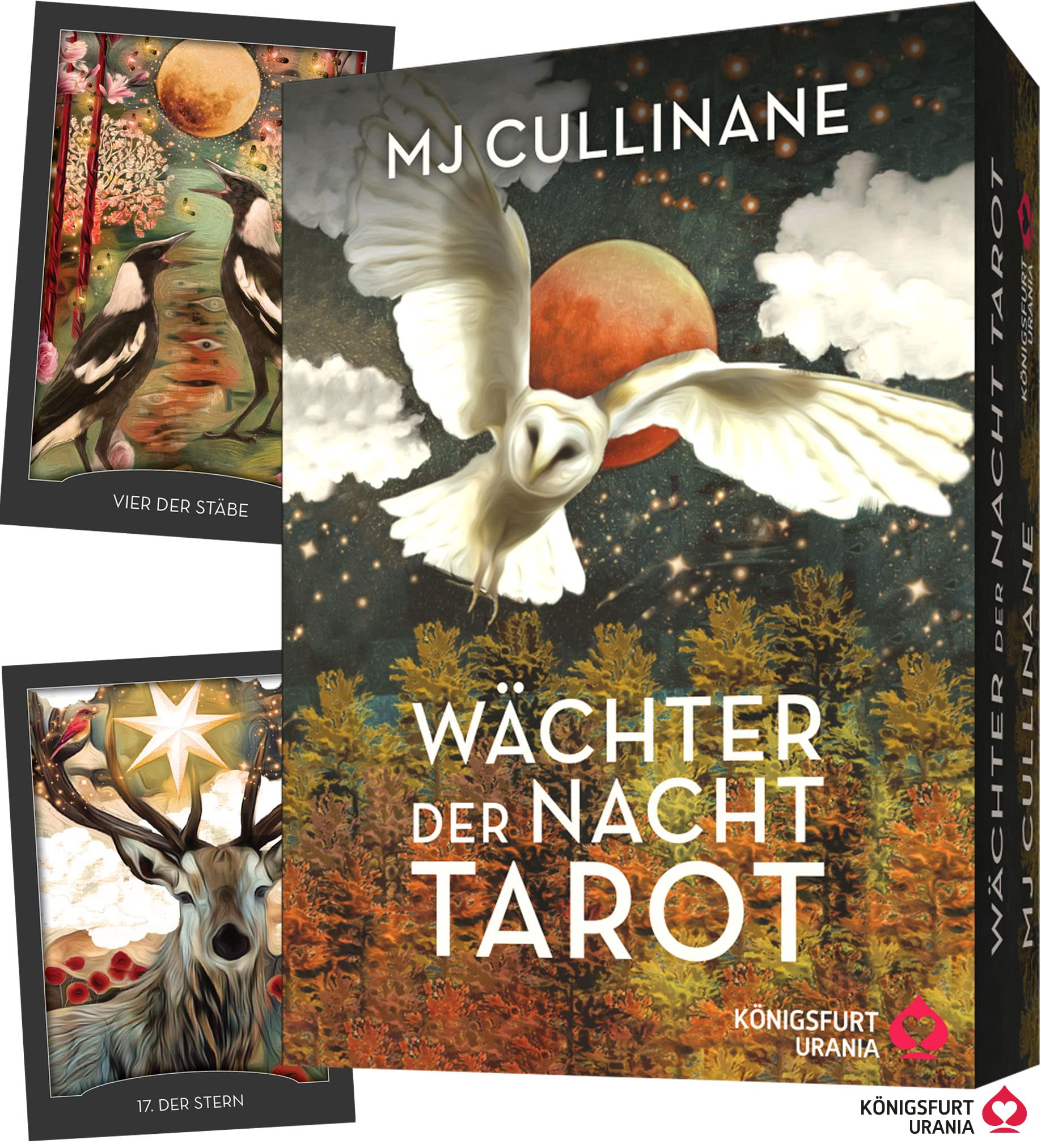 Wächter der Nacht Tarot: 78 Tarotkarten (Krafttiere Tarot, Fledermaus, Elster, Biene...)