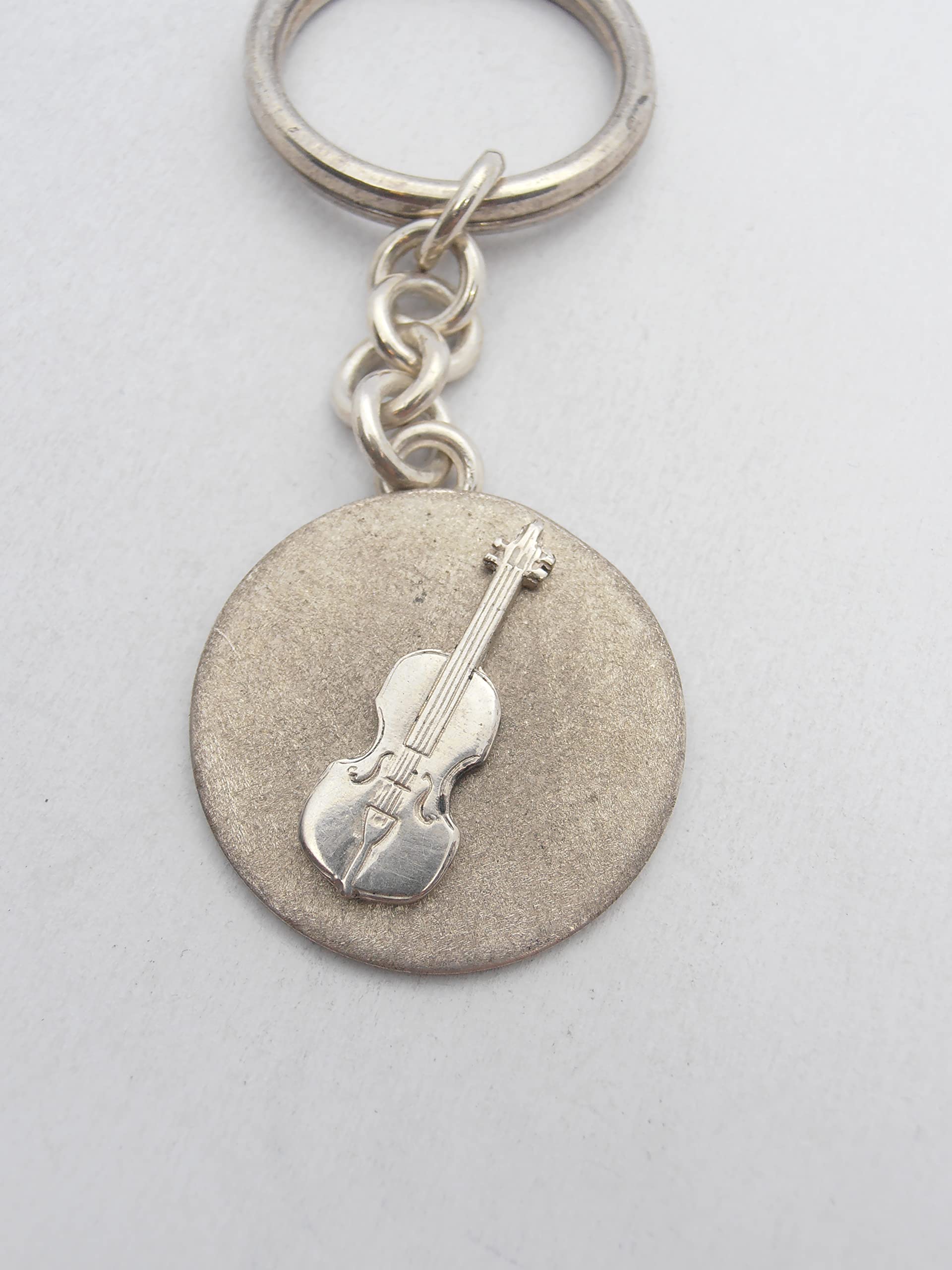 Violino : Portachiavi in Argento 925 - Violinista - Strumento Musicale - Archi - Orchestra - Musica Classica