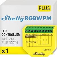 Shelly Plus RGBW PM WiFi LED szalag vezérlő, 12-24V, fogyasztásmérő, dimmer 1
