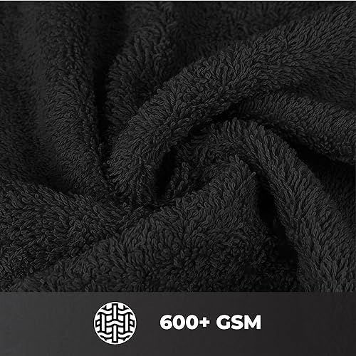 Miniatura 3 de Juego de 8 toallas de baño 100% algodón de lujo para baño, juego de 8 (2 toallas de baño y 2 toallas de mano y 4 paños de lavado)  Juego de toallas