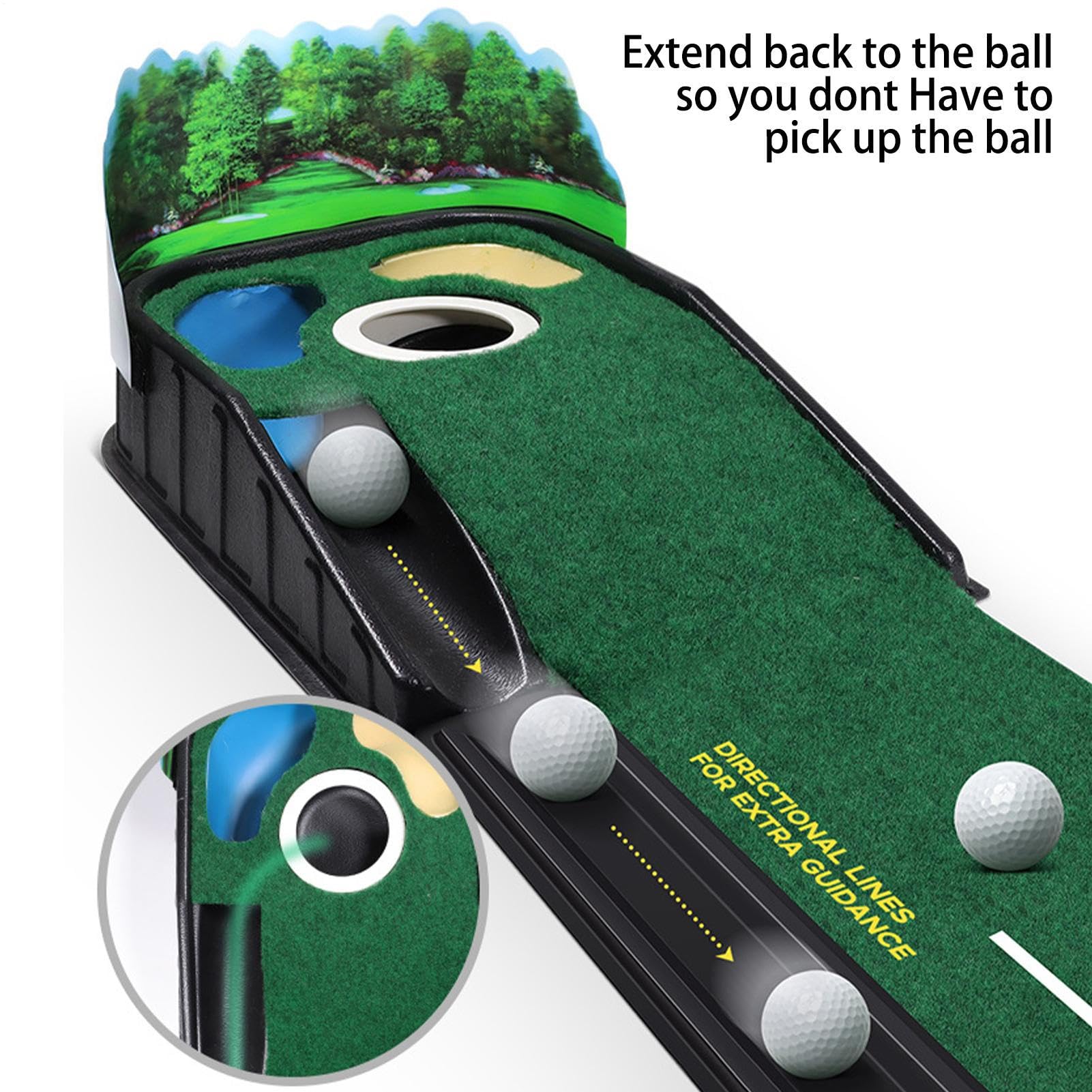 Alfombra para Putting de Golf, Putting Green para Interiores y
