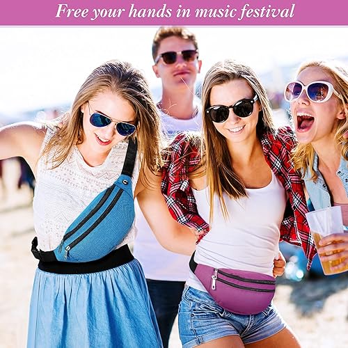 Miniatura 6 de Riñonera holográfica brillante con bolsas y cinturón ajustable, impermeable, de neón, de poliuretano, para viajes, correr, fiestas, Variado,