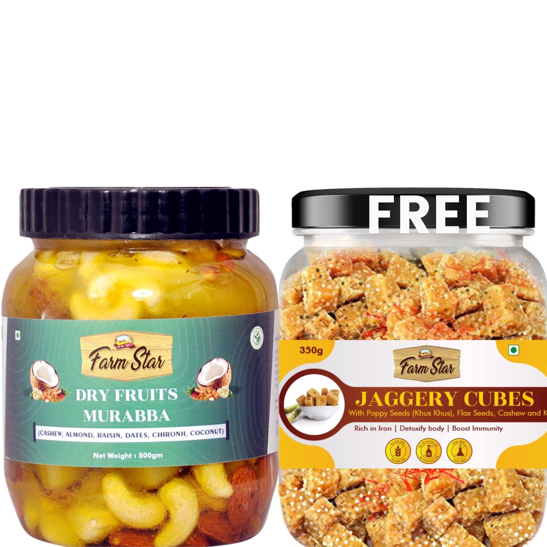 Dry Fruits Murabba |Made with Cashew, Almond, Raisin, Dates, Chironji, Coconut 500gm + 350gm - Jaggery Cubes FREE/// (B0BQWKNBVT) Amazon Price History, Amazon Price Tracker