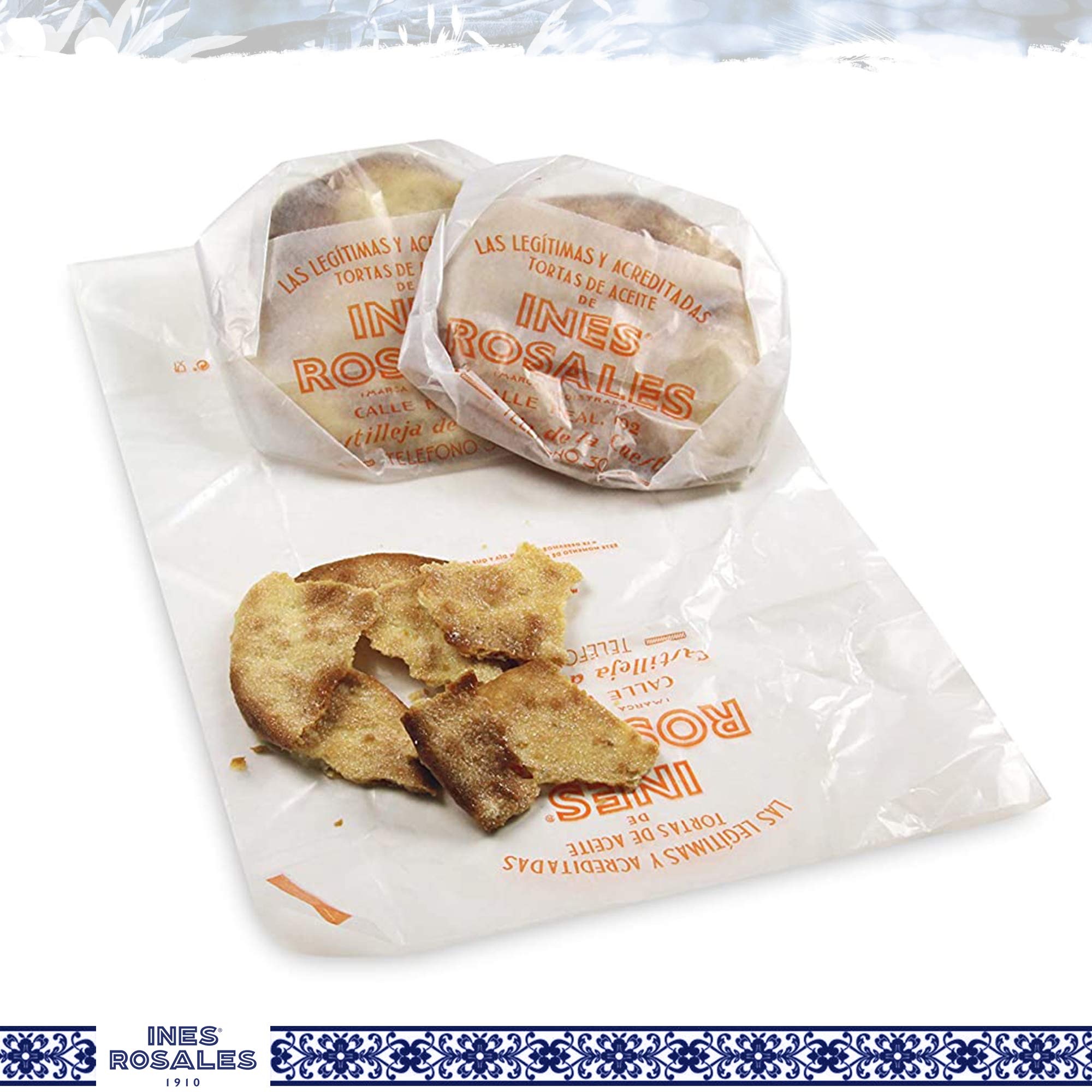 Ines Rosales Tortas all'olio d'oliva dolce con arancia, snack spagnoli, 14 x 120g