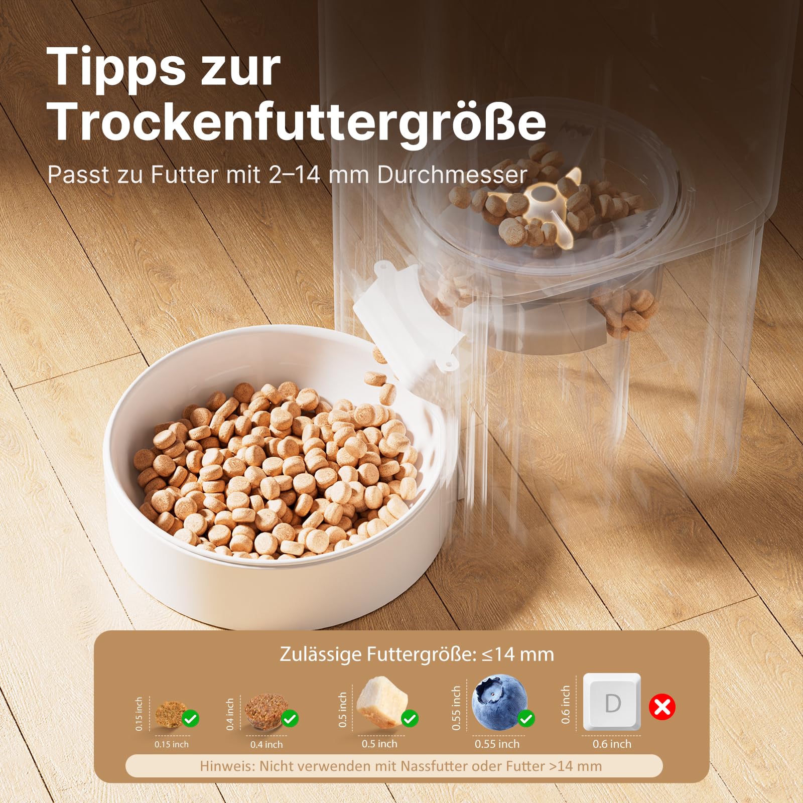 Mangiatoia automatica per gatti, 5 l, grande capacità, 2,4 GHz/5 GHz WiFi intelligente con controllo app, 1-10 pasti al giorno, mangiatoia per gatti e cani