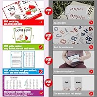 Vista 46 de WJPC 55 tarjetas, 106 tarjetas flash de alta frecuencia de primer grado, tarjetas de aprendizaje de fonética de primer grado para niños de 5, 6, 7