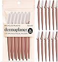 Kitsch Dermaplane Razor for Women Face – Face Razors for Women & Men, Eyebrow Trimmer & Face Shaver – Exfoliating Facial Razor & Skin Care Tool for Smoother Skin - Terracotta, 12 pcs