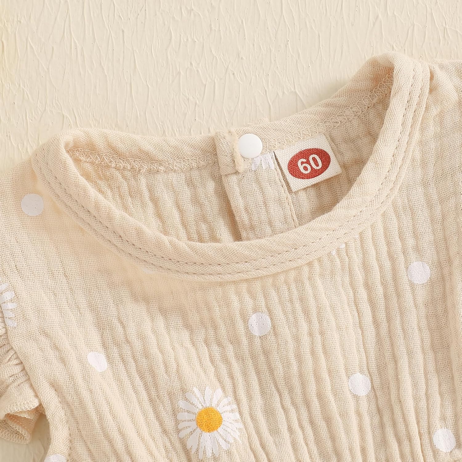 Kaipiclos Infant Baby Girl Clothes Outfits Daisy Print Ruffle Sleeve Shirt Tops Shorts Baby Summer Outfit 3 6 12 18 24 Month - Image 3