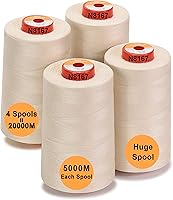 Vista 22 de New brothread - 30 opciones - 2 conos grandes de 5500Y (5000M) cada uno de hilo de poliéster hilado multiusos 40S/2 (Tex27) para serger, overlock