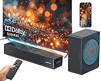 GEOYEAO HD059 2.1ch Soundbar with Subwoofer - 100W Dolby Digital, 3D Surround, HDMI eARC/Bluetooth, DSP Modes for Smart TV Home Theater